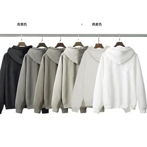 Sweat à capuche pour homme en mélange de coton épais, décontracté, à manches longues, avec poignets côtelés et poche kangourou, personnalisable OEM - Product Image 3