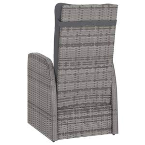 Conjunto de Comedor Grande para Exteriores con Reposabrazos Ajustables, Muebles de Jardín de Ratán PE Gris - Product Image 6