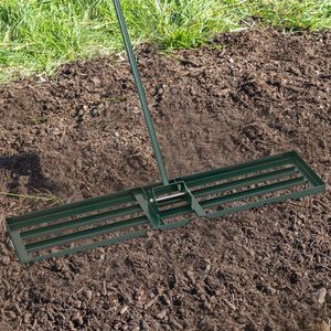 Râteau de nivellement de pelouse robuste 46 x 10 pouces, outil de nivellement de sol de qualité supérieure pour pelouses - Product Image 3