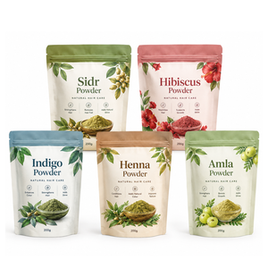 200g 100% Pure Sidr, Hibiscus, Indigo, <b>Henna</b> and Amla <b>Powder</b> for Naturally Healthy Hair Growth Masks and Shiny Long Hair - Product Image 1