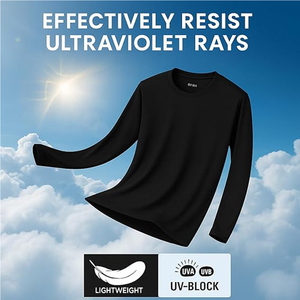 T-shirt à manches longues en coton uni de haute qualité pour hommes, col rond décontracté, logo personnalisé, fournisseur en gros OEM ODM - Product Image 3