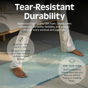 Esterilla de Yoga Plegable de PVC de Alta Calidad - Esterilla de Ejercicio Ligera y Portátil con Correa de Transporte para Viajes y Uso en el Gimnasio en Casa - Product Image 6