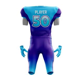 Newest Style Men's V-Neck Plus Size American Football Uniforms Custom Sublimation Anti-Bacterial Quick Dry Football Uniform - Product Image 5