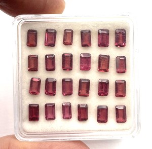 Gema suelta de granate natural de Mozambique, corte octogonal rojo facetado, granate de varios tamaños para la fabricación de joyas - Product Image 6