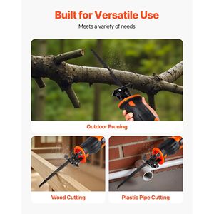 20 V <b>Cordless</b> Reciprocating <b>Saw</b> Variable Speed 3000 SPM 1 Inch Stroke Length <b>Battery</b> <b>Charger</b> 8 Blades Carrying Bag for Wood - Product Image 4