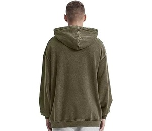 Premium Acid Wash Oversized Hoodie <b>Vintage</b> Stone Washed High Street Cotton Pullover <b>Sweatshirt</b> For Urban Fashion - Product Image 3