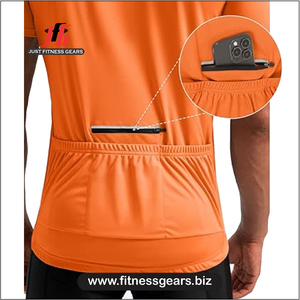 JUST FITNESS GEARS Maillot de cyclisme pour hommes adultes en polyester, prix de gros, dernier style, vente chaude, respirant, séchage rapide - Product Image 3