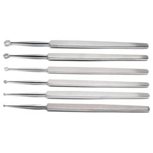 ชุดเครื่องมือผ่าตัดผิวหนัง Fox Dermal Curettes ขนาด 1 มม. ถึง 6 มม. 6 ชิ้น ทำจากสแตนเลส สำหรับหู คอ จมูก และผิวหนัง - Product Image 5