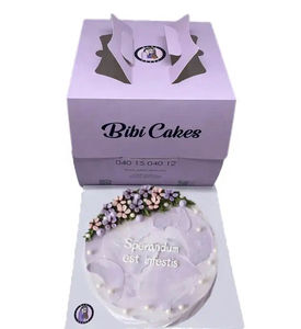 Custom Printed Cheesecake Carrying <b>Box</b> Durable Birthday <b>Cake</b> Packaging <b>Box</b> with Handle for Bakery Dessert and <b>Gift</b> Packaging - Product Image 3