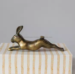 รูปปั้นกระต่ายแนววินเทจตกแต่งอีสเตอร์กระต่ายกระต่ายกระต่ายแนววินเทจทำด้วยมือโดยการตกแต่ง - Product Image 3