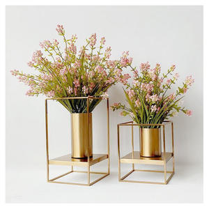 Pot de fleurs rond en métal artisanal de luxe avec placage chromé et trou de drainage pour jardin intérieur/extérieur et décoration moderne de la maison - Product Image 1