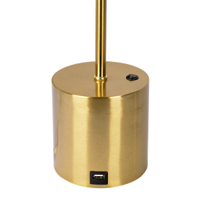 Ethereal Modern <b>Small</b> Brass Metal <b>Table</b> Lamp with <b>White</b> Glass Globe Shade for Desk Decoration - Product Image 5