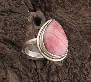 Bague de fête en argent sterling 925 avec turquoise naturelle en sertissage clos, pierre précieuse authentique de forme ronde et taille brillant, pour femme - Product Image 3