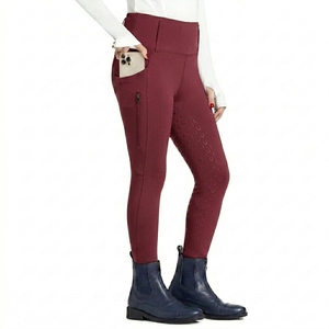 Leggings de equitación personalizados para mujer, de cintura alta, con bolsillos con cremallera, pantalones de montar a caballo. - Product Image 5