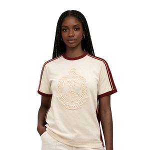 Camisa Premium Delta Sigma Theta Kream con Cresta en Relieve para Mujer, Ajuste Cómodo, Ropa de Alta Calidad para Hermandades Griegas - Product Image 1