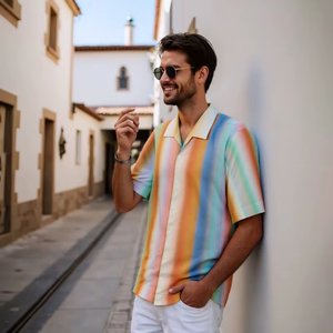 Chemises Hawaïennes pour Hommes à Manches Courtes Boutonnées – Idéales pour les Vacances, les Croisières et la Plage – Collection Été Hawaï - Product Image 4
