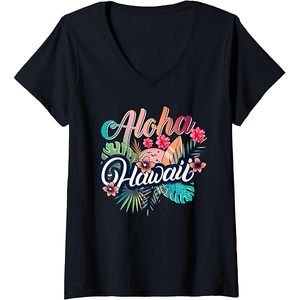 T-shirt imprimé col en V coupe ajustée streetwear décontracté à manches courtes – T-shirts ultimes pour femmes, personnalisables avec logo, en tissu épais vierge - Product Image 3