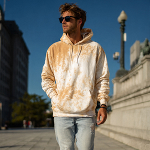 Sudadera con capucha tie-dye lavada estilo streetwear para hombre, moda de invierno, sudaderas con capucha tie-dye para hombre, sudadera con capucha tie-dye lavada de forro polar de 350-400 GSM para hombre - Product Image 1