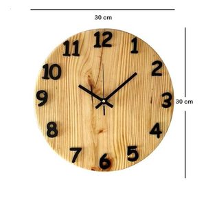 Modern Rustic Live Edge Solid Wood Hanging Quartz Silent <b>Wall</b> <b>Clock</b> Handmade Natural Wooden Decorative Living Room Home Office - Product Image 3