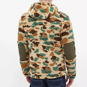 Sweat-shirt à capuche zippé en polaire Sherpa pour homme, chaud, chauffant, coupe-vent, respirant, rembourré, avec broderie, pour l'extérieur en hiver - Product Image 4