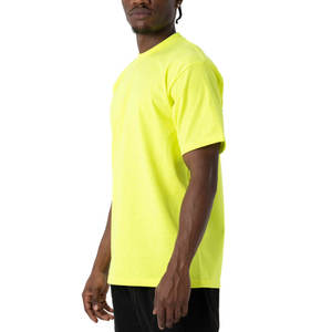 T-shirts oversize pour hommes, style vintage, en coton épais, pour la gym, coupe ample, manches courtes, avec poche. - Product Image 6