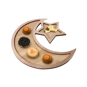 Bandeja de madera hecha a mano con forma de luna y estrella, moderna y multifuncional, para almacenamiento en cocina, baño, vajilla y joyas. - Product Image 1