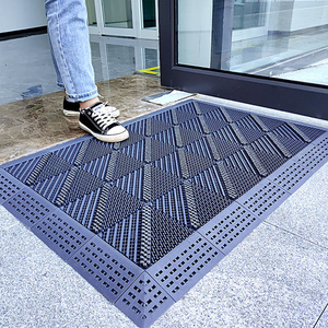 Double Brush Head Hotel Shopping Mall PVC Sand-Scraping & Dust-Removal Modular Entrance Floor Tiles Door <b>Mat</b> - Product Image 3