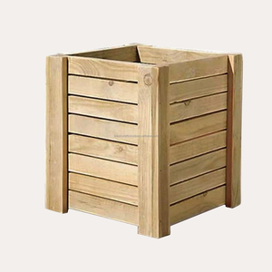 Vases en bois faits à la main forme classique vente chaude Table Top salon décor décorations pour la maison pour fleurs planteur bambou bois - Product Image 3