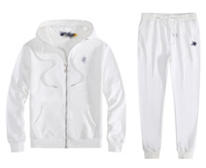 Ensemble de survêtement de luxe personnalisé pour homme, 2 pièces, 100 % coton, avec sweat à capuche et fermeture éclair, qualité supérieure - Product Image 2