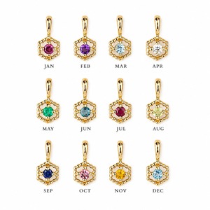 <b>Emerald</b> Quartz Hexagon <b>Pendant</b> 8 mm Round Gemstone Prong Charm Birthstone Gold Plated <b>Pendant</b> Necklace Gift For Her - Product Image 6