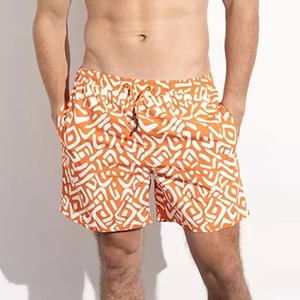<b>Mens</b> Orange Geometric Swim <b>Trunks</b> Quick Dry Beach Shorts Summer Board Shorts OEM Wholesale Swimwear Trendy <b>Mens</b> Geometric shorts - Product Image 3