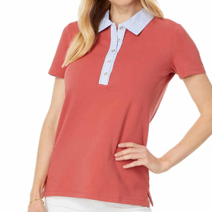 Polo pour femme en coton léger à manches courtes, décontracté et confortable, idéal pour l'été et le quotidien - Product Image 6