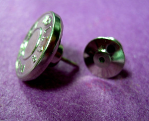 AA0143 Fashion No Sewing Perfect <b>button</b> |Round Metal Shank <b>Button</b> With Embossed Logo Nickel-Free Classic Style Circular Pattern - Product Image 4