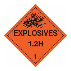 Señal de Seguridad Plegable Brady Explosives 12H-1 para Áreas de Manipulación, PVC y Acero - Product Image 2