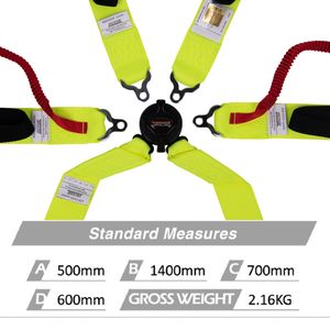Arnés Deportivo ULTRA Series TBRACING FIA 8853 2016 OEM ODM Marca Personalizada Venta al por Mayor Cinta Fluorescente Ajuste Cómodo - Product Image 4