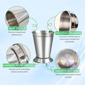 Bulk Stainless Steel Cocktail & Mint Julep <b>Cups</b>-<b>Reusable</b> Leak Proof BPA Free Portable Barware with Custom Logo & Dishwasher Safe - Product Image 2