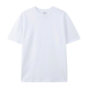 T-shirt décontracté premium en coton peigné blanc, col ras du cou, manches courtes, respirant, séchage rapide, logo personnalisable sur le devant, coupe classique - Product Image 3