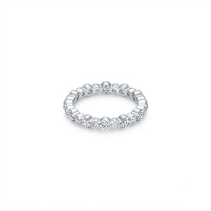 DEF Color VS VVS Clarity Round Brilliant Cut Lab Grown Diamond Full Eternity Band <b>Ring</b> 9K 10K 14K 18K Solid Gold Engagement <b>Ring</b> - Product Image 1