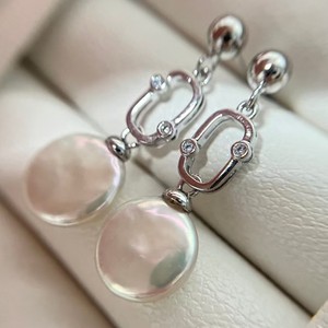 11-12mm Large Natural Freshwater Pearl <b>Earrings</b> Simple Design 925 <b>Silver</b> Needle Luxury <b>Dangle</b> Fashion for Women - Product Image 3