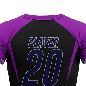 เสื้อเบสบอลผู้ใหญ่พิมพ์ลายแบบ Heat-Transfer ทันสมัย ตัดต่อสีได้ตามสั่ง ระบายอากาศได้ดี แห้งเร็ว คอกลม แขนสั้น ไซส์ใหญ่ - Product Image 5