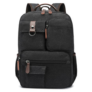 <b>Canvas</b> Classic Geometric Open Casual <b>Backpack</b> with Multiple Zipper Pockets Unisex Softback 56-77L Durable Daily Use Eco-Friendly - Product Image 5