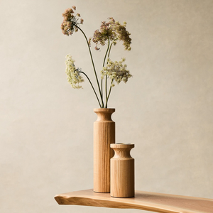 Jarrón Decorativo de Madera Maciza Hecho a Mano, Jarrón Moderno de Madera para Flores, Decoración del Hogar, Centro de Mesa para Sala de Estar y Decoración de Interiores - Product Image 4