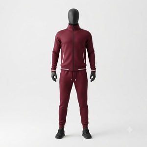 Conjunto Deportivo para Hombre con Cremallera, Chaqueta de Manga Larga Elástica y Pantalones a Juego, Ropa Deportiva Cómoda para Alto Rendimiento Atlético - Product Image 3