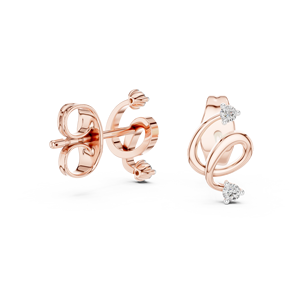Conjunto de Aretes de Diamantes Cultivados en Laboratorio, Modernos, Oro Rosa Sólido de 18 Quilates, Chapado en Rodio, Corte Brillante, para Compromiso, Boda, Fiesta, San Valentín, Uso Diario - Product Image 4