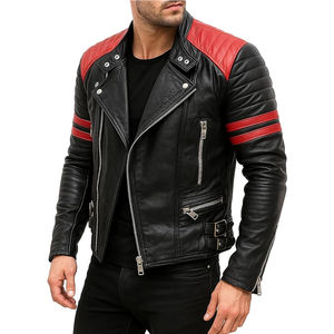 Vestes en cuir de haute qualité, style streetwear, veste en cuir originale pour homme, logo personnalisé, veste d'hiver en cuir véritable pour homme - Product Image 2