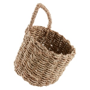 <b>Wall</b>-mounted seagrass <b>basket</b> with one handle Handmade <b>Storage</b> <b>Basket</b> Wholesale eco-friendly Made in Viet Nam - Product Image 6