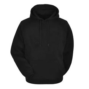 Sweat à capuche décontracté pour homme avec cordon de serrage réglable, poches latérales, poignets côtelés et design uni décontracté - Product Image 2