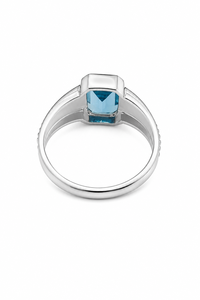Anillo de Topacio Azul Suizo en Plata de Ley 925 KLSR12418 - Product Image 3