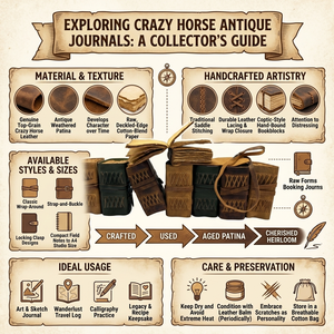 สมุดบันทึกหนังแท้ลาย Crazy Horse สไตล์วินเทจ งานแฮนด์เมด เหมาะสำหรับเขียนบันทึก จดรายงาน หรือเป็นของขวัญ - Product Image 6