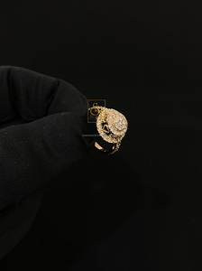 Anillos de Moda Personalizados de Oro de 14K con Diamantes Naturales, Joyería Fina de Lujo, Estilo Hip Hop, para Boda, Compromiso, Aniversario, para Niños - Product Image 5